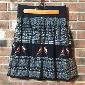 Flouncy wool winter skirt
